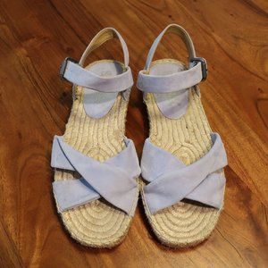 Splendid Suede Baby Blue Espadrille Sandals